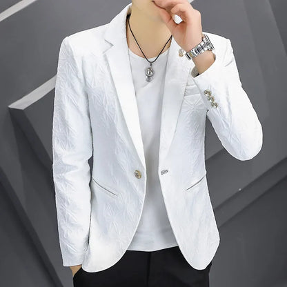 Blazer Men's Fashion Outdoor Travel Gentleman Wedding Slimming Business Versatile Trendy Casual Korean-style Formal Wear Blazer