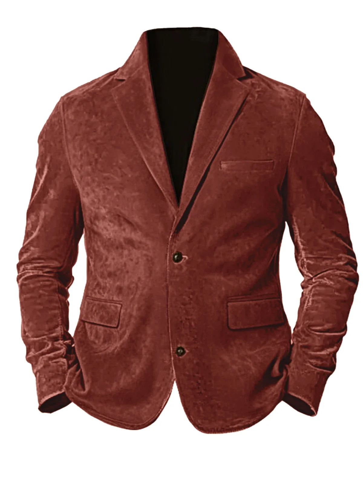 Men's Faux Suede Jackets Casual Retro Formal Coats for Men Fashion Slim Fit Jacket Comfortable Commuter Clothing
