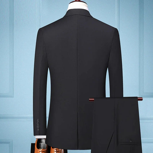 2025 Men's Korean-Style Three-Piece Formal Suit Business Professional Groomsmen Wedding Dress Form-Fitting Professional Suit