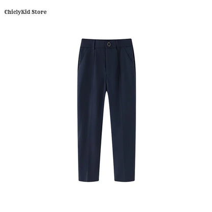 Children British School Uniforms Girls Preppy Jacket Pleated Skirts Boys Blazers Pants Suits Kids Teenage Student Clothes Sets