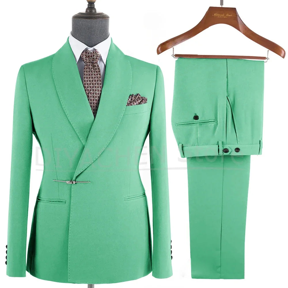 Ternos Masculino – Smoking Masculin à Revers Métalliques, Tissu Formel, Cigar Masculino