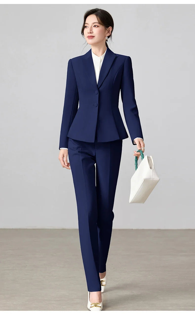 Ladies Business Outfit High-Quality Pants And Suit Jacket Slim Elegant Fashionable 2026 New Arrival