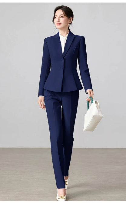 Ladies Business Outfit High-Quality Pants And Suit Jacket Slim Elegant Fashionable 2026 New Arrival