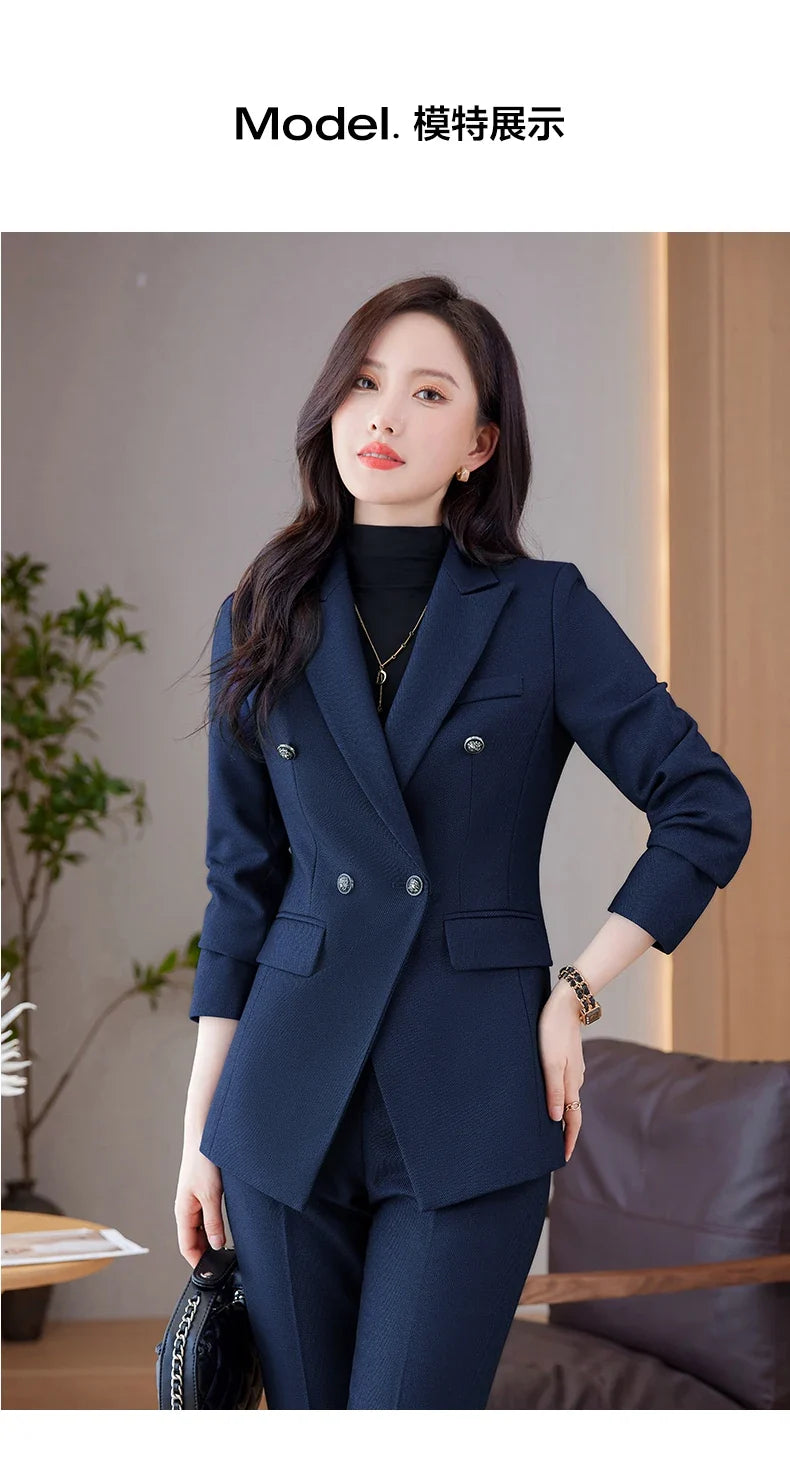 Women's Professional Suit Pantsuits, Highest Temperament to Make You Unique, Autumn and Winter Fashion, New