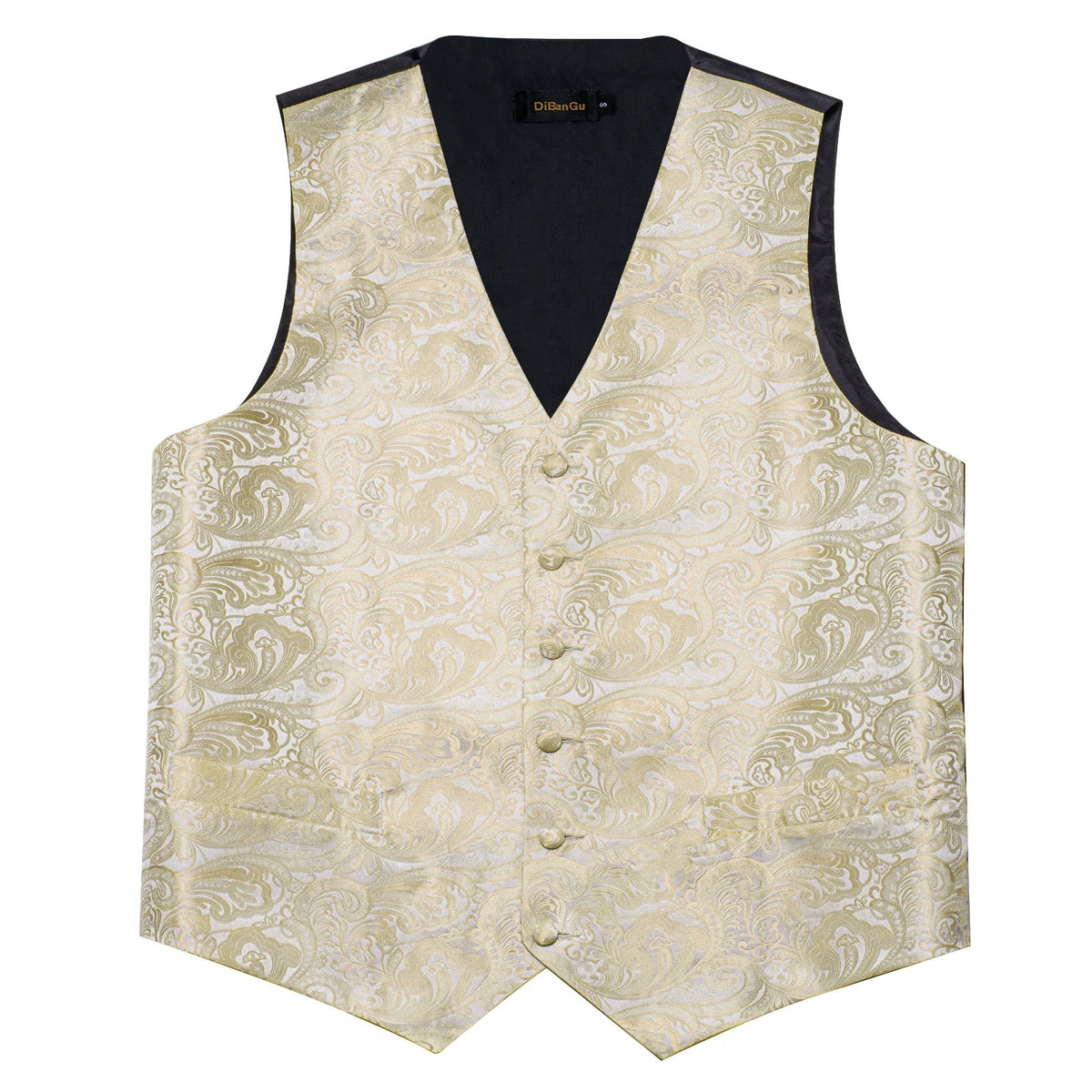 Men's Suit Vest Bow Tie Set – Formal Waistcoat with Necktie and Pocket Square for Weddings