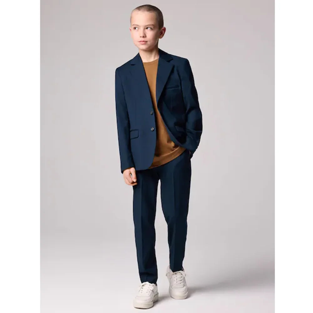 Kids Clothes Chic Slim Casual Daily Formal Children's Clothing Handsome Notch Lapel Solid Color Fashion Suits for Boy 2 Piece