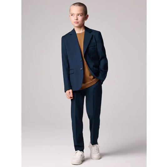 Kids Clothes Chic Slim Casual Daily Formal Children's Clothing Handsome Notch Lapel Solid Color Fashion Suits for Boy 2 Piece