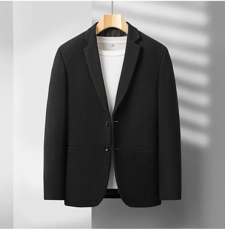2025 Men's High-End Boutique Wool Suit Casual Business Top Coat Fashion Gentleman Party Four Seasons Elegant Tailored Suit