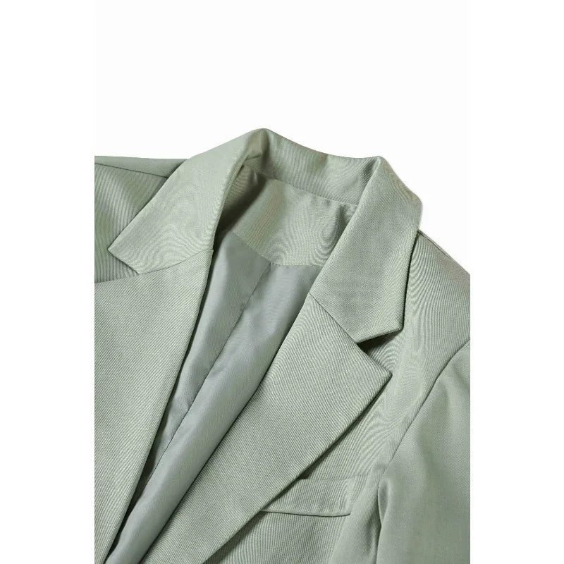 Man Blazer Korean Slim Simple Solid Color Turn Down Collar Male Suit Outerwear Business Casual Long Sleeeve Men Coat