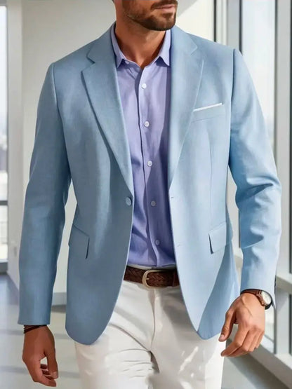 Mens Clothing 2026 Blazers Para Hombres Vintage Cotton Linen Single Button Designer Business Social Jaqueta Masculina Man Suits