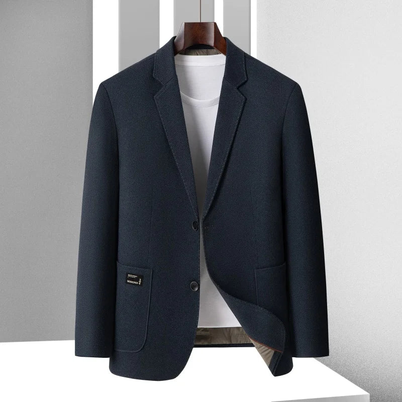 Men's Smart Casual Blazer with Down Liner – Versatile Spring Autumn Suit Jacket