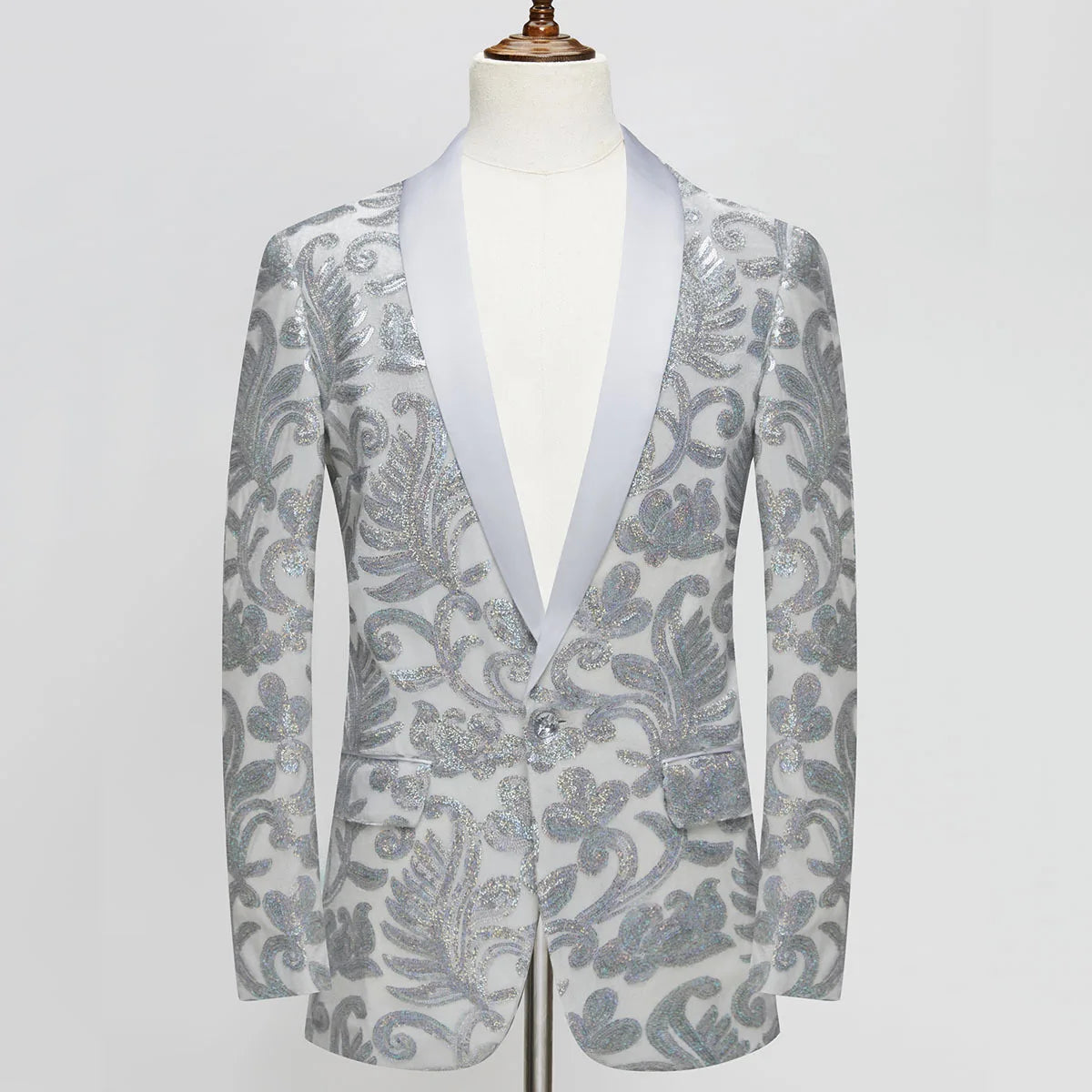 Men's Velvet Sequin Fashion Suit European And American Style Stage Clothes Handsome Trendy Clothing for Singers