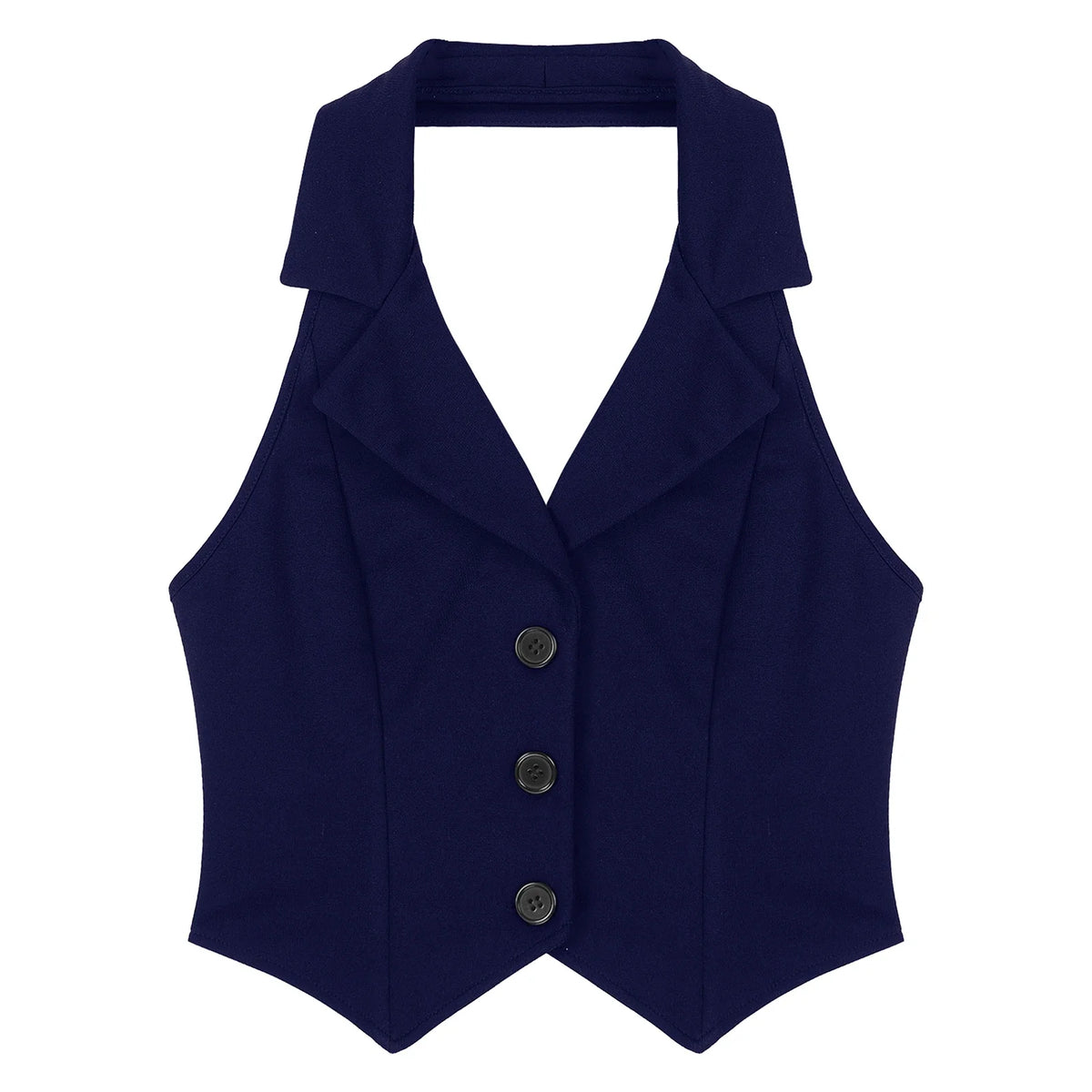 Women's Halter Sleeveless Vests V-Neck OL Work Wear Suits Waistcoat for Office Ladies Commuting Street Clothes Elegant Vest