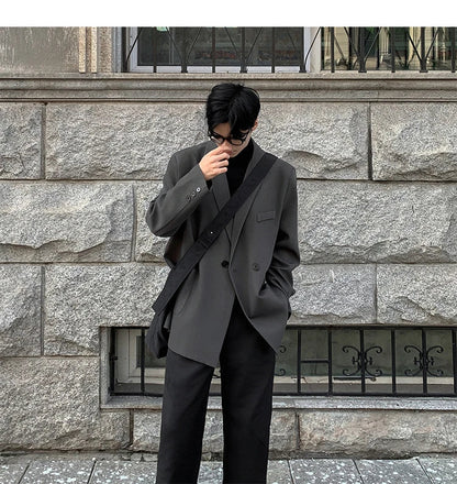Blazers Men Casual Loose Suit Jackets Male Korean Leisure Daily Streetwear All-match Simple Suit-tops  blazer mascullino