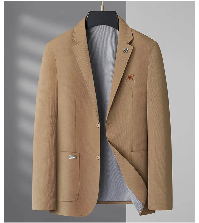 Blazer Men's Fashion Business Outdoor Travel Youth Campus Wedding Versatile Host Shaping Casual Korean Style Thin Style Blazer
