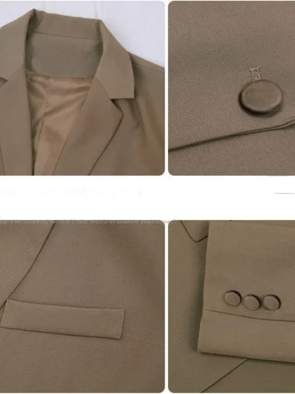 Women's Slim Fit Long Sleeve Blazer Elegant Office Blazer Casual Korean Fashion Street Trend Spring Autumn New