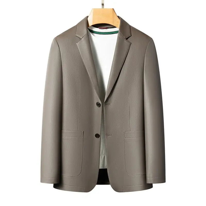 Men's Smart Casual Blazer – Single-Breasted Slim Fit Suit Jacket for Spring & Autumn