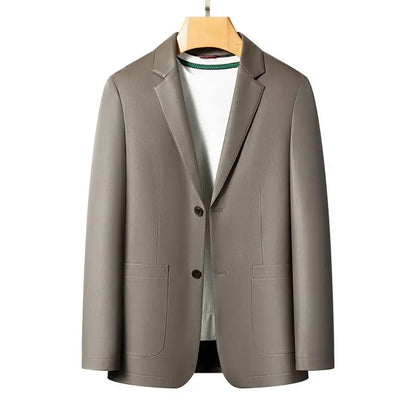 Men's Smart Casual Blazer – Single-Breasted Slim Fit Suit Jacket for Spring & Autumn