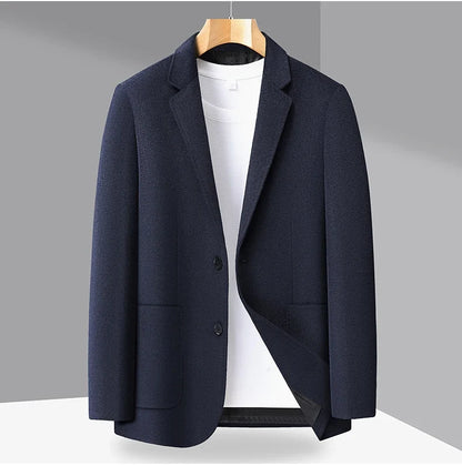 Spring/Summer new men's high-end wool suit jacket - stylish and form-fitting suit top, suitable for home and daily wear.