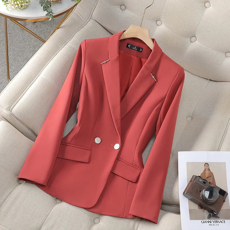 Spring Women's Casual Blazers Feminino Korean Style Fashion Long Sleeve Plus Size Jackets Coats Outerwears Veste Femme