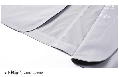 Men's Jacquard Blazer Smart Casual Sun-Protective Suit Coat Spring Summer