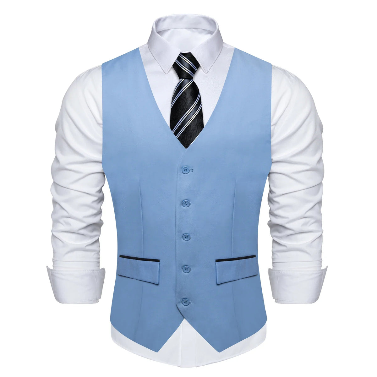 Men's Suit Vest – Solid Formal Waistcoat for Wedding, Party & Business Wear