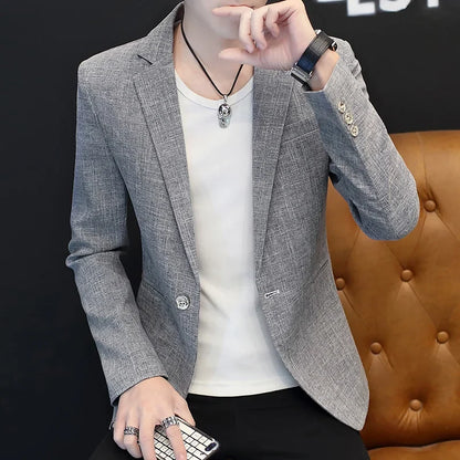 Blazer: Outdoor Fashion, Business-style, Gentleman's Wedding Host, Campus Casual, Relaxed, Korean-style, Youthful Men's Blazer