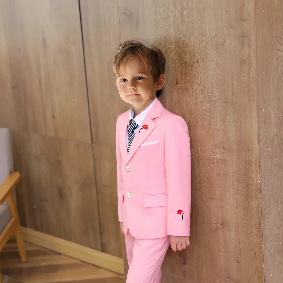 3-Piece Boys Suit Set | Solid Formal Tuxedo for Kids | Wedding & Party Suit Ages 2–14