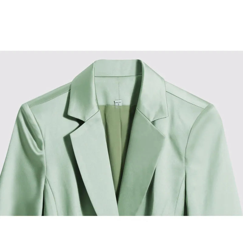 High-end Premium Women's Blazer Pant Two Piece Office Suit 2022 Spring New Elegant Temperament Female Jacket Casual Ninth Pants