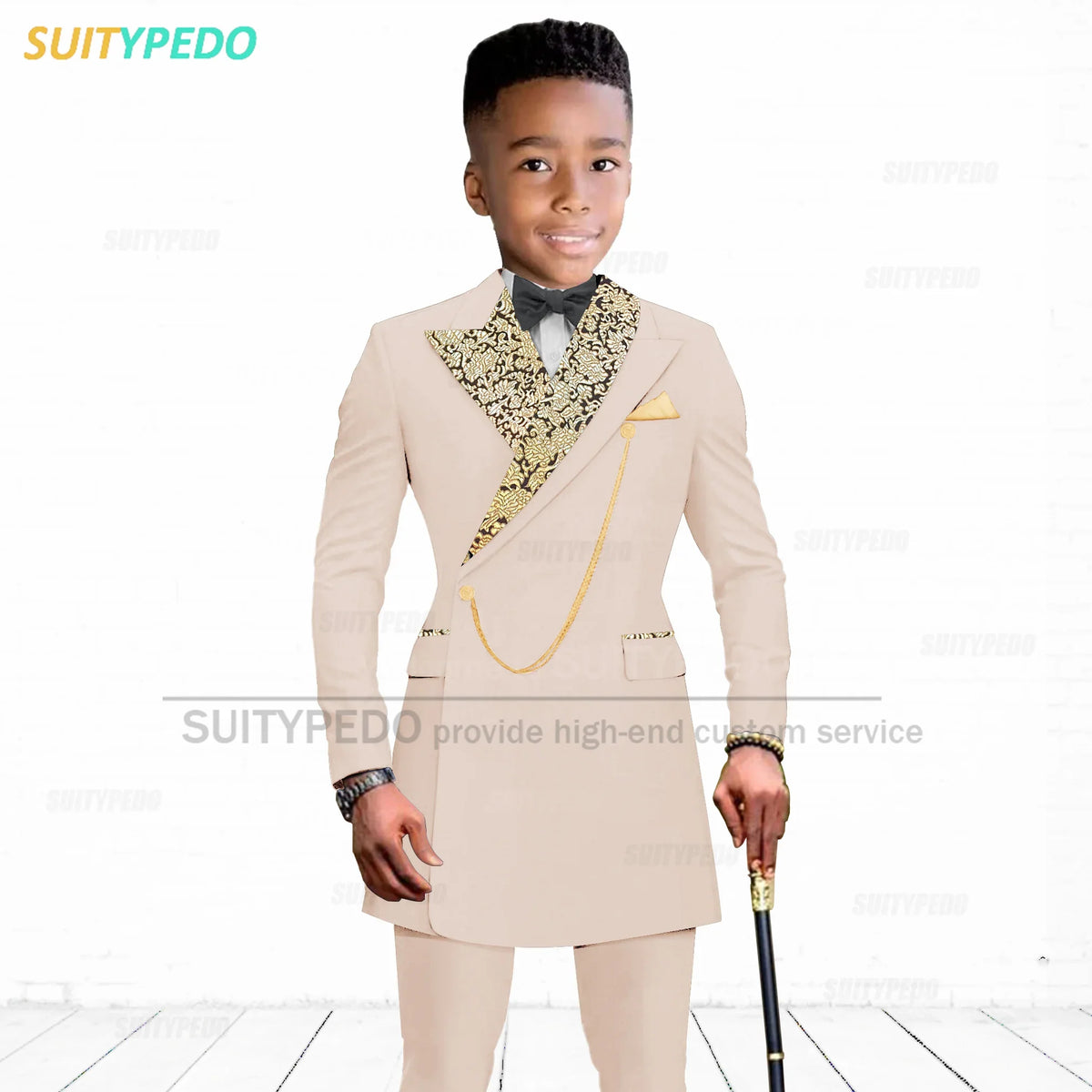 Luxury Boy's Suit Set Homecoming Party Kids Jackets Tailor-made Slim Fit Blazer Pants 2 Pieces Wedding Party Children Tuxedos