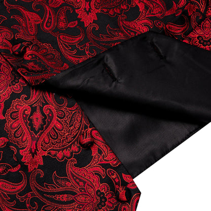 Men's Paisley Suit Vest Tie Set – Royal Blue, Red, Brown & Orange | Wedding & Business Waistcoat