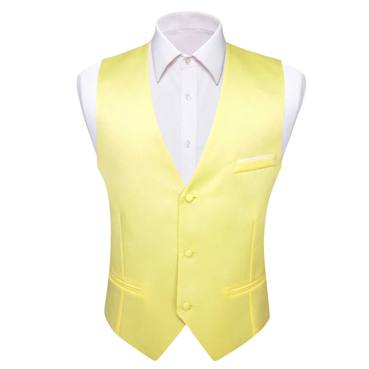 Men's Satin Vest Slim Fit Single-Breasted Waistcoat for Weddings and Formal Occasions