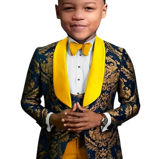 4 Pices Slim Fit Dresswear Suit Set For Formal Occasion Handsome Boys Christmas Set Customize High Quality Tuxedo
