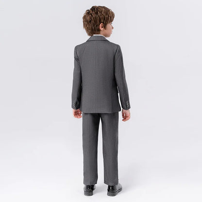 1-14Years Boys 3Pieces Formal Suits Set Kids Suit Jacket Vest Trousers Children's Wedding Birthday Party Pageboy Outfit