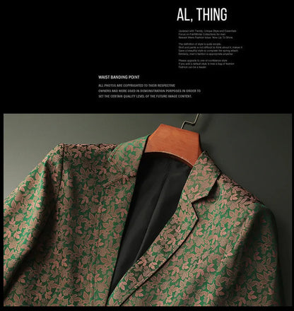 Luxury Retro Suit Jacket for Men Fashion Casual Business Formal Jackets Social Streetwear Office Blazers Men's Clothing M-4XL