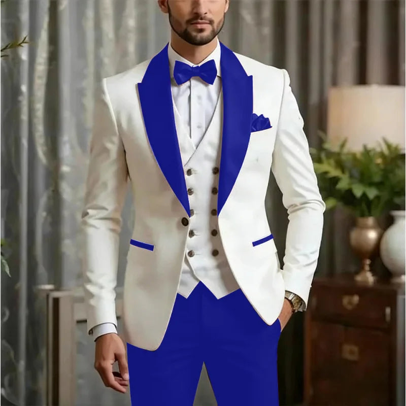 2026 Jacket + Vest + Pant New Arrival Slim Fit Blazers Groom Men Suits For Men Boutique Fashion Wedding