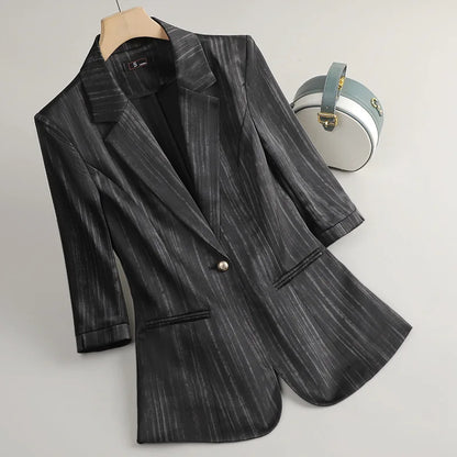 Elegant Women 2025 Spring Summer Professional Suit OL Business Interview Manager Commuting Work Wear Blazer And Pants Sets