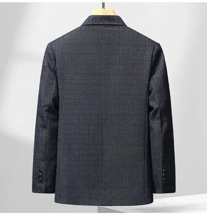 Men's Blazer Single Breasted Casual Suit Jacket for Spring Autumn