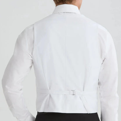 Men's Formal Vest Single Button Lapel Waistcoat for Wedding Banquet and Business