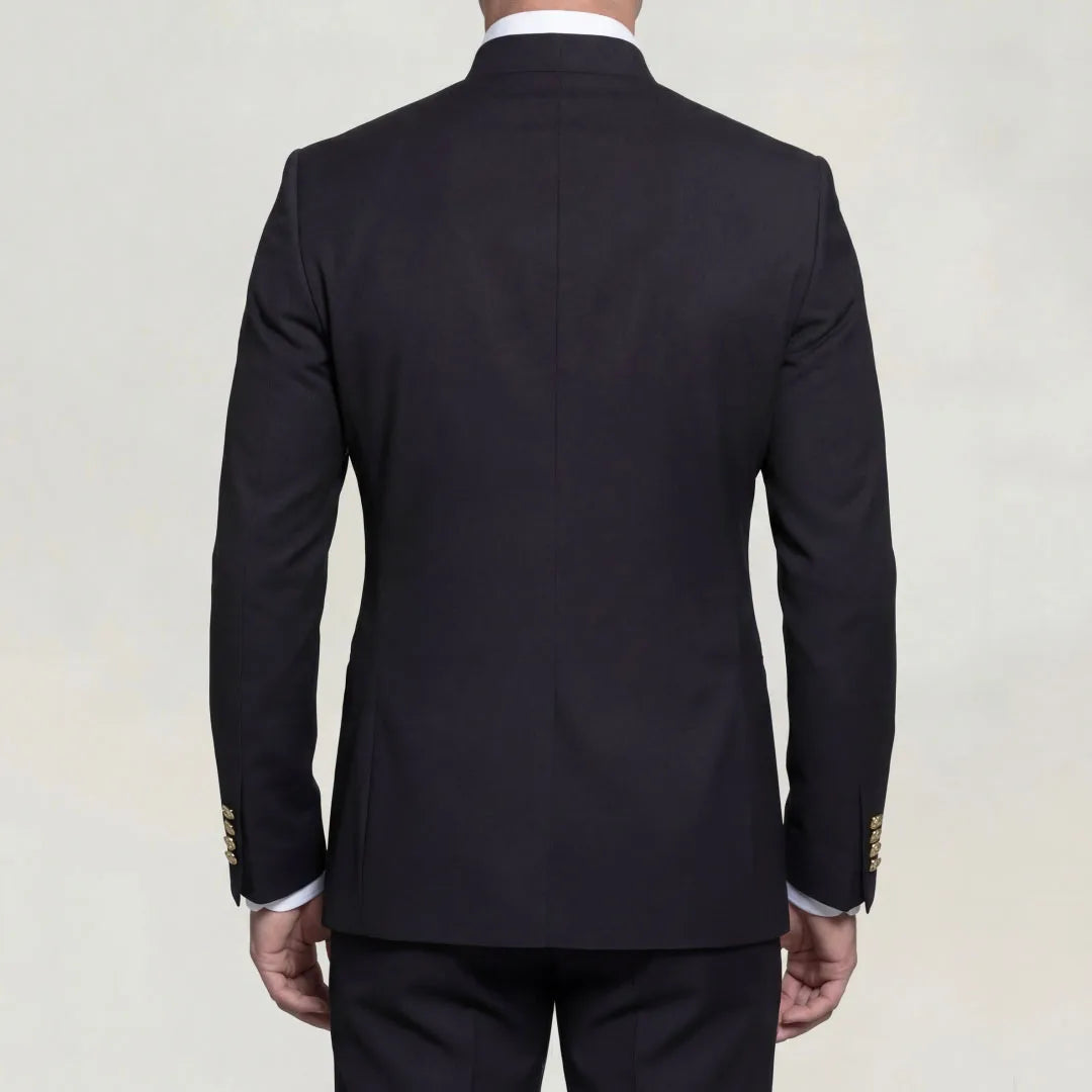 Men Suit 2 Pieces Black With Lapel Single Button Solid For Wedding Business Banquet Party Prom Office Daily Work Jacket Pants