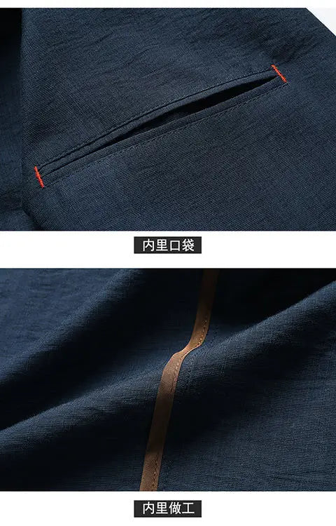 Blazer Men's Fashion Outdoor Travel Wedding Stylish Multi-purpose Casual Slim-Fitting Lightweight Cool and Breathable Blazer