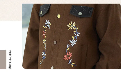 2026 New Autumn Winter Boys' Embroidered Suit Set 90-170 Children's Casual Jackets Pants 2Pieces Clothing Set
