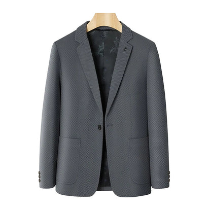 Men's Slim Fit Plaid Blazer for Weddings, Business & Casual Wear – Single Breasted