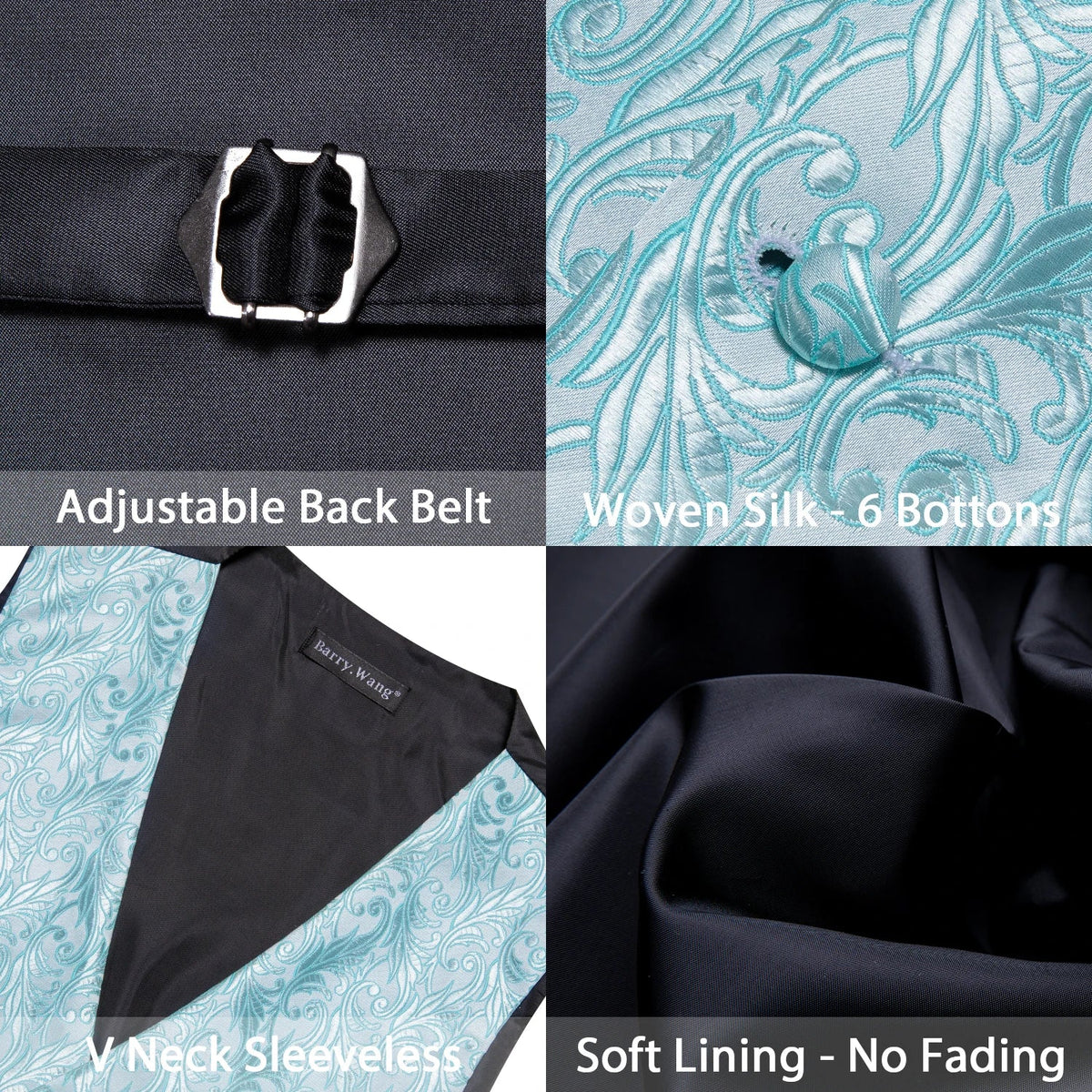 Men's Suit Vest with Matching Tie | Jacquard Paisley Waistcoat for Weddings & Formal Events