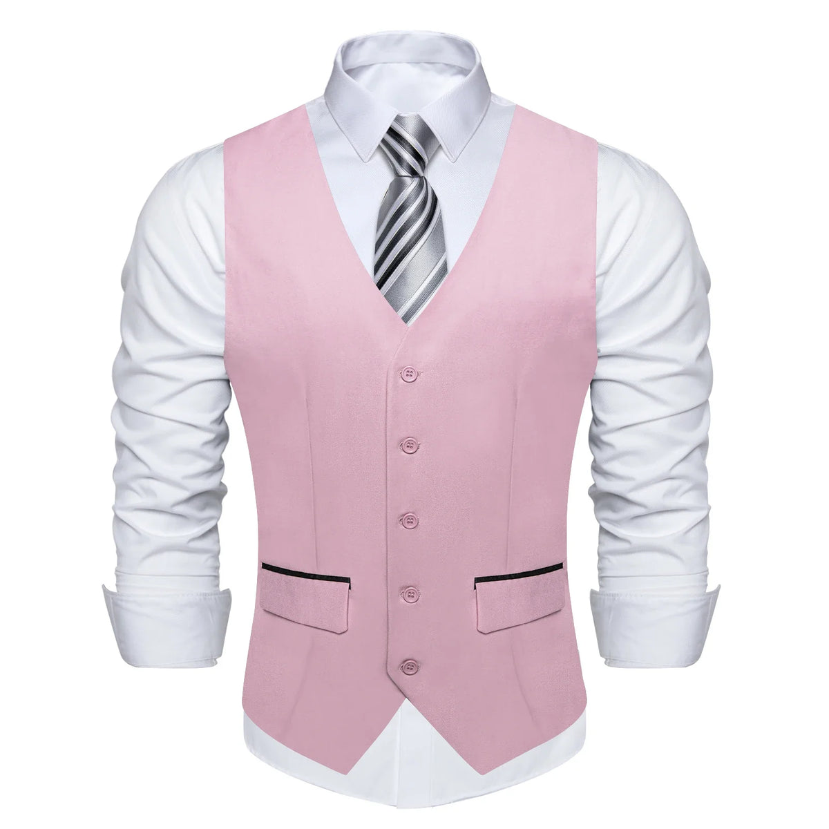 Men's Suit Vest – Solid Formal Waistcoat for Wedding, Party & Business Wear