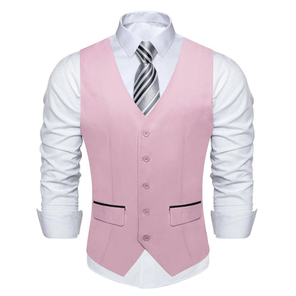 Men's Suit Vest – Solid Formal Waistcoat for Wedding, Party & Business Wear