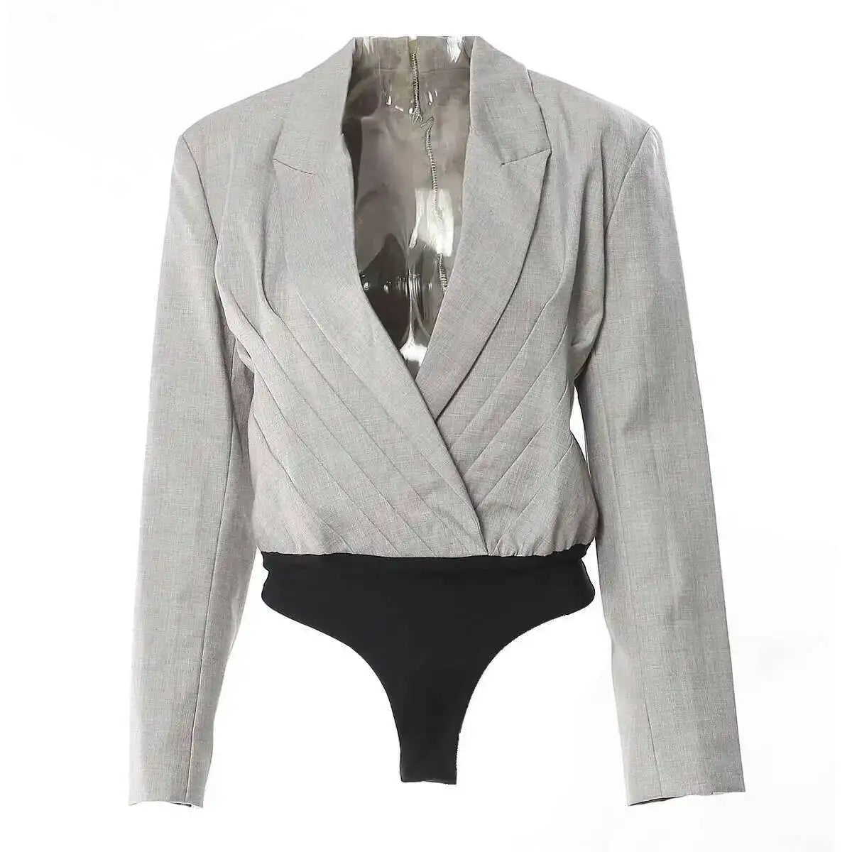 2026 Spring Autumn New Women Jacket Niche Design Pleated Zipper Blazer Stylish Elegant Fashion Coat High-end Jumpsuit H2720