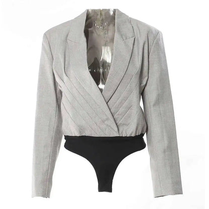 2026 Spring Autumn New Women Jacket Niche Design Pleated Zipper Blazer Stylish Elegant Fashion Coat High-end Jumpsuit H2720