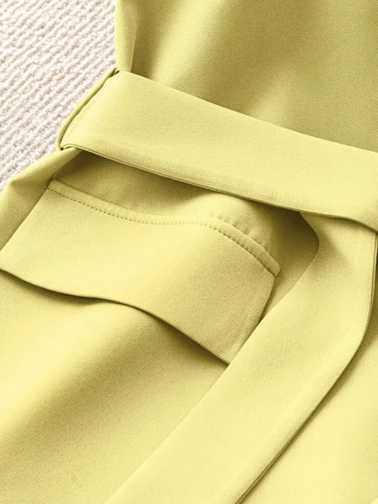 Fashion Sleeveless Slim Suit Collar Women Vest Spring Autumn New Single Breasted Elegant Lace Up Female Versatile Vest Tops 2025