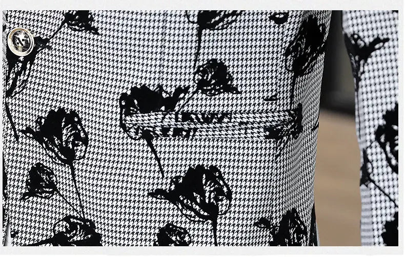 Blazer: Outdoor Fashion Business Gentleman Print Wedding Host Campus Slim-fit Casual Korean-style Youthful Versatile Men Blazer